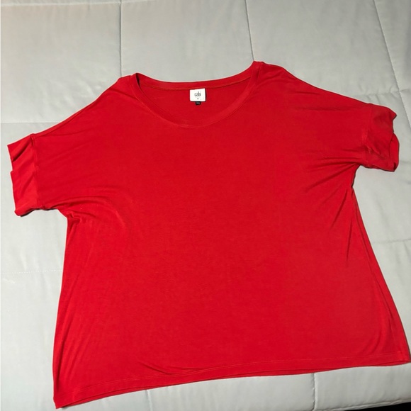 CAbi Vibrant Red Short Sleeve Top - Picture 1 of 5